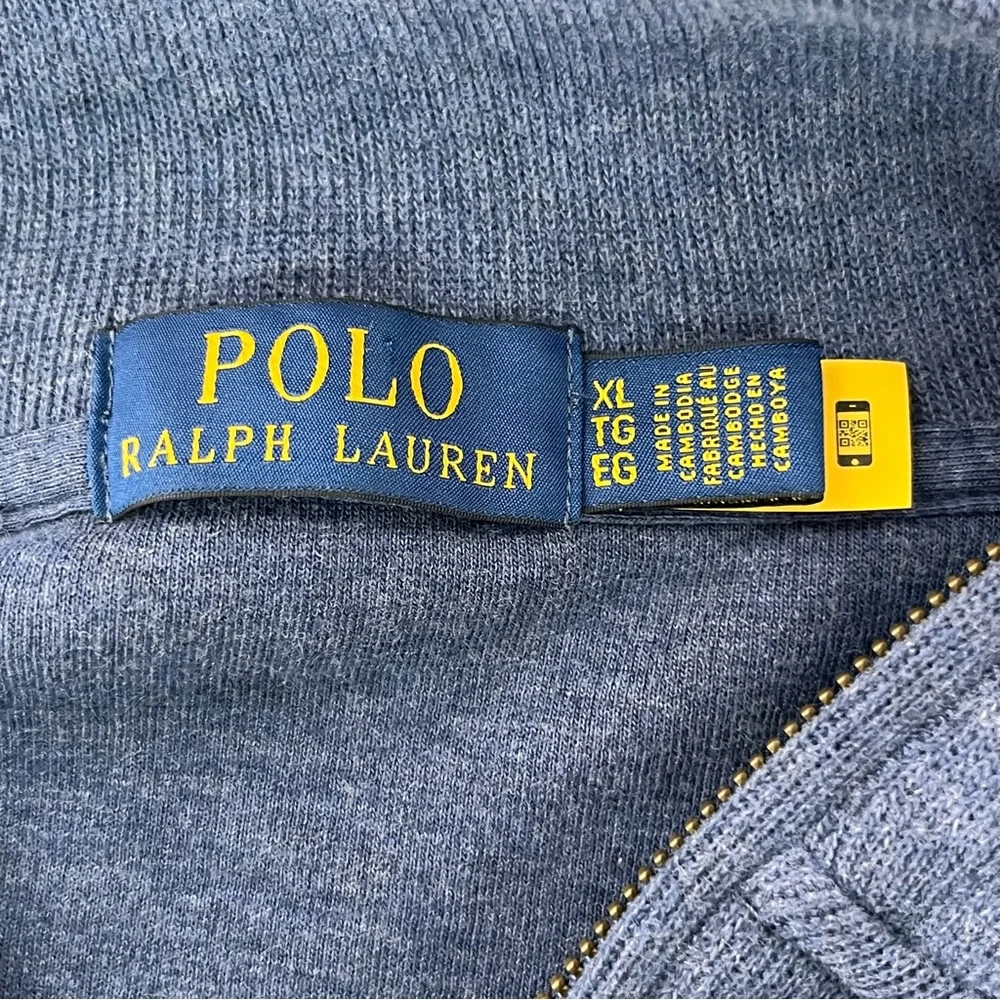 Polo Ralph Lauren Men’s 1/4 Zip Pullover Sweater Size XL 100% Cotton